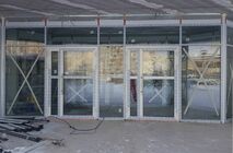 Монтаж фасадного остекления и противопожарных перегородок в СК Молодость